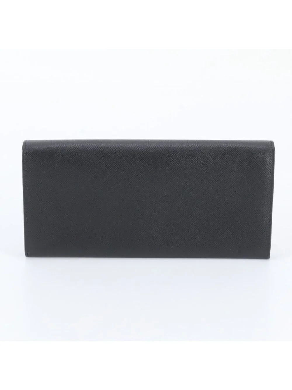 Prada Saffiano Leather Triangle Logo Long Wallet